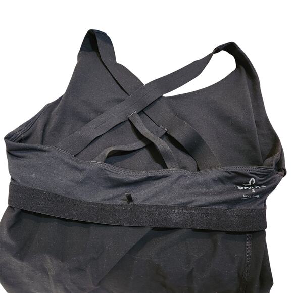 Prana Criss Cross Back Athletic Tank Top Removable Pads Black Size Small - Picture 6 of 10